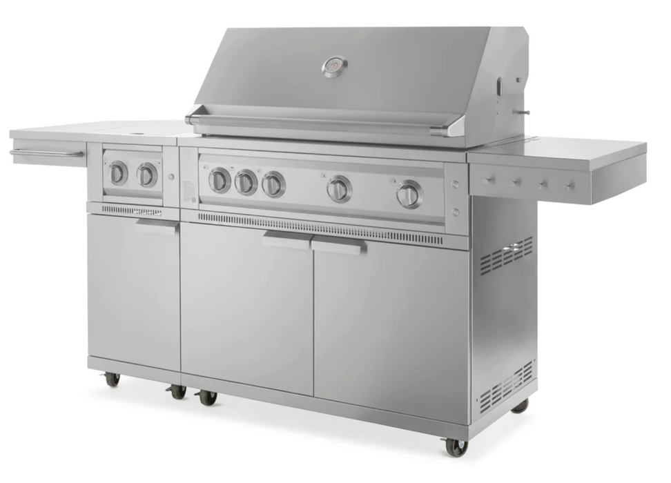Platinum Grill & Dual Side Burner 40'' Free Stand BBQ GRILL New Age Platinum Grill & Dual Side Burner 40'' Free Stand - LPG