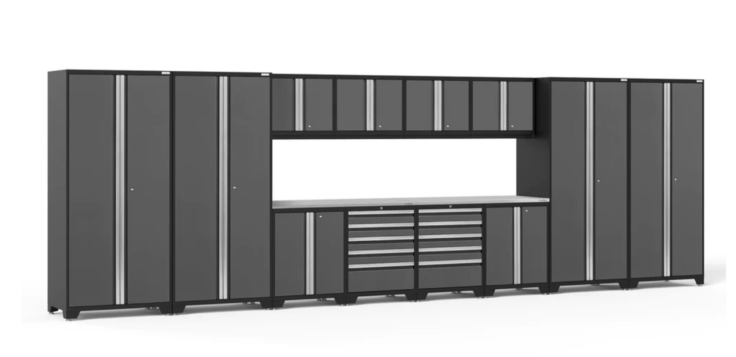 Pro Series 14 Piece Cabinet Set outdoor funiture New Age Pro Series 14 Piece Cabinet Set - Grey Stainless Steel