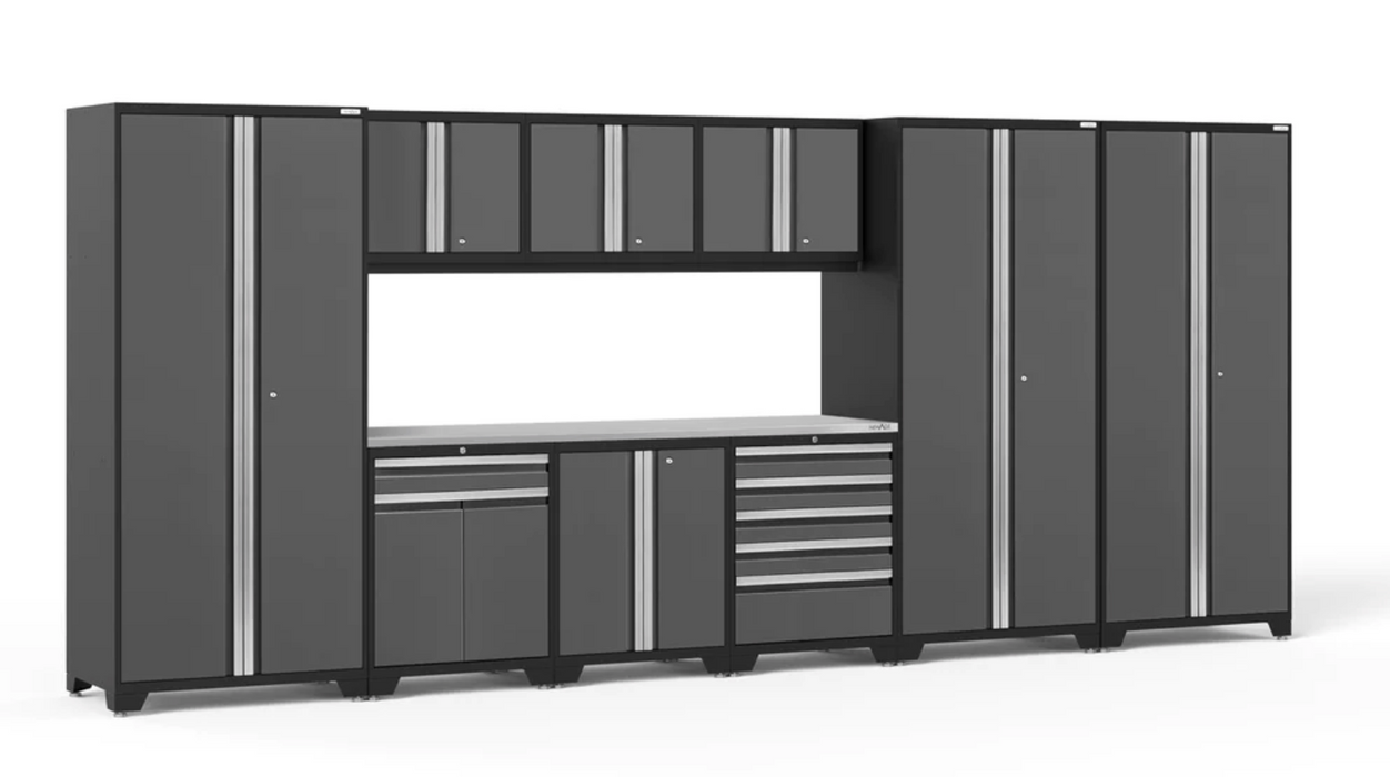 Pro Series 10 Piece Cabinet Set outdoor funiture New Age Pro Series 10 Piece Cabinet Set - Grey Stainless Steel