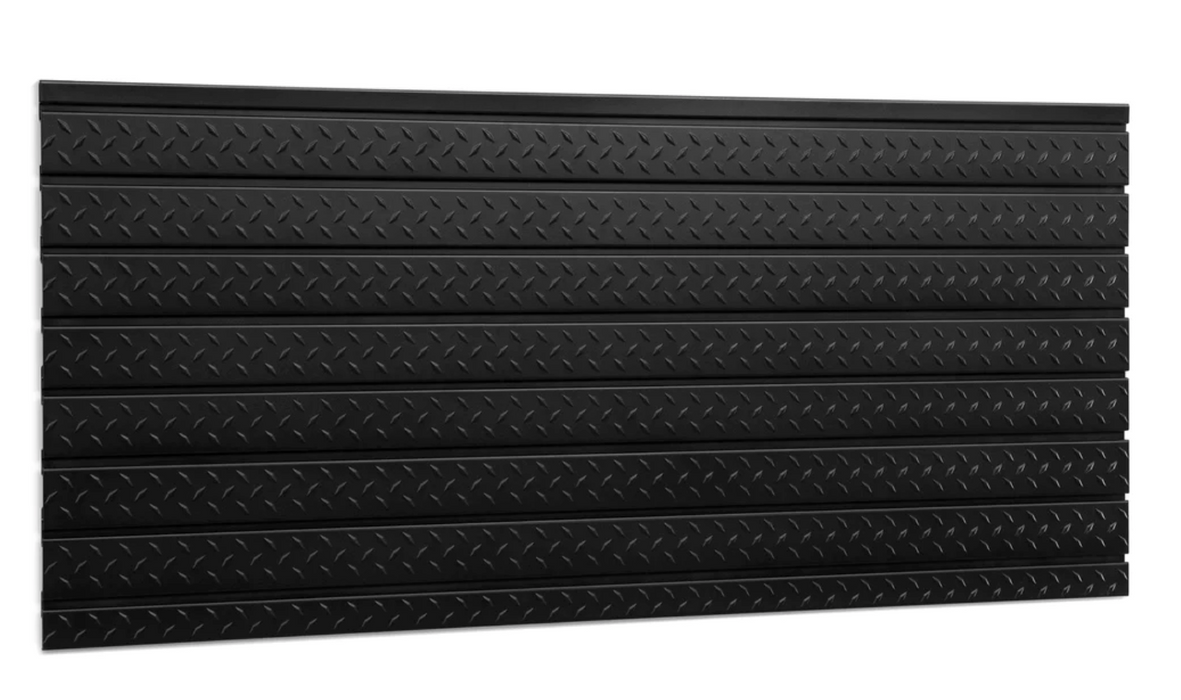 Pro Series Diamond Plate Slatwall Backsplash outdoor funiture New Age Pro Series Diamond Plate Slatwall Backsplash - Black