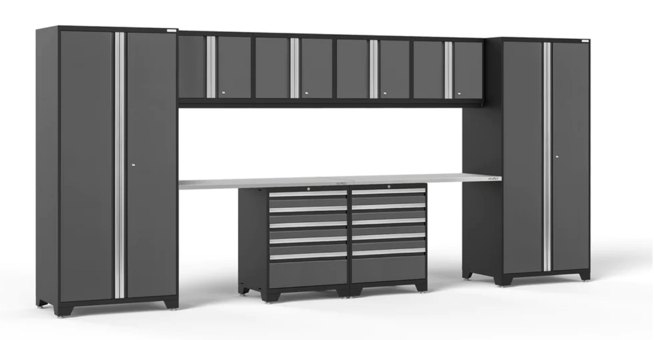 Pro Series 10 Piece Leg Room Cabinet Set outdoor funiture New Age Pro Series 10 Piece Cabinet Set - Grey Stainless Steel