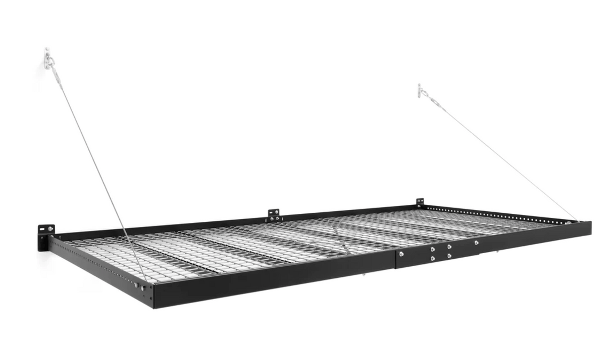 Pro Series 4 ft. x 8 ft. Wall Mounted Steel Shelf outdoor funiture New Age Pro Series 4 ft. x 8 ft. Wall Mounted Steel Shelf - Black