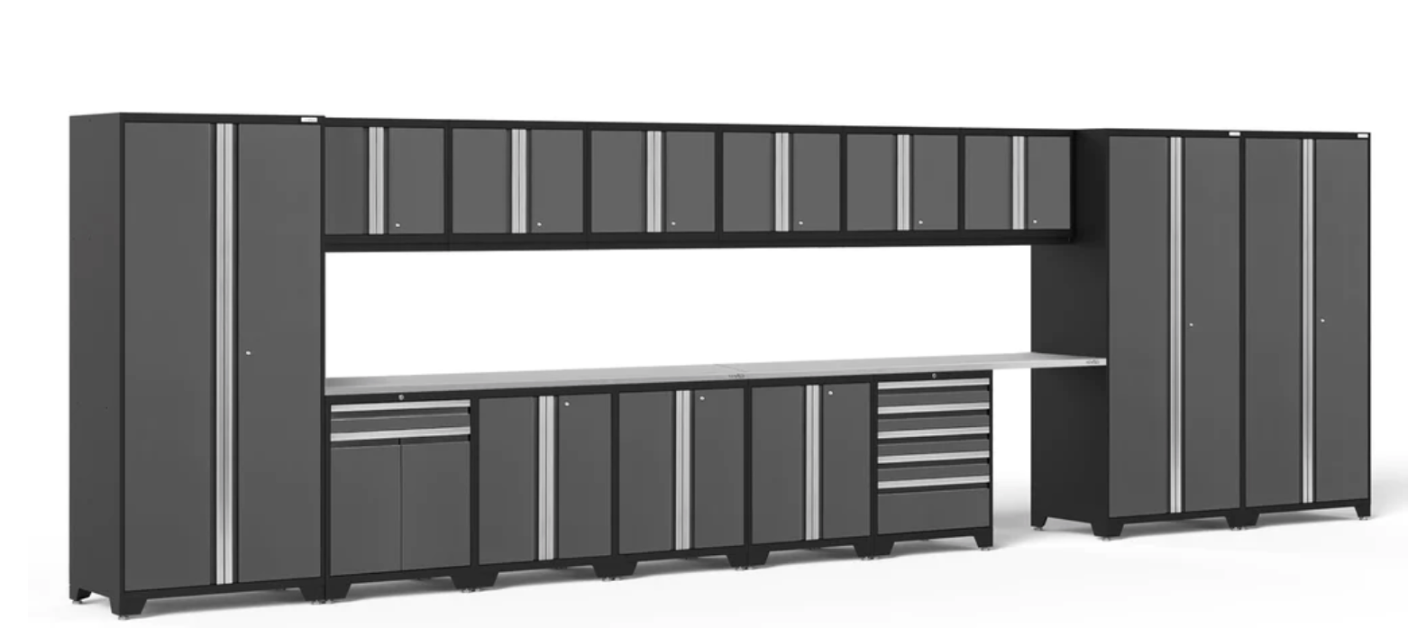 Pro Series Gray 16 Piece Cabinet Set outdoor funiture New Age Stainless Steel
