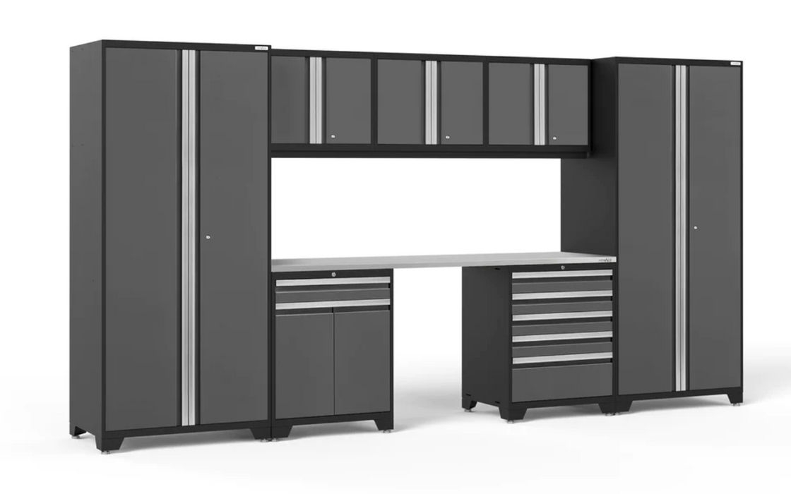 Pro Series 8 Piece Cabinet Set outdoor funiture New Age Pro Series 8 Piece Cabinet Set - Grey Stainless Steel