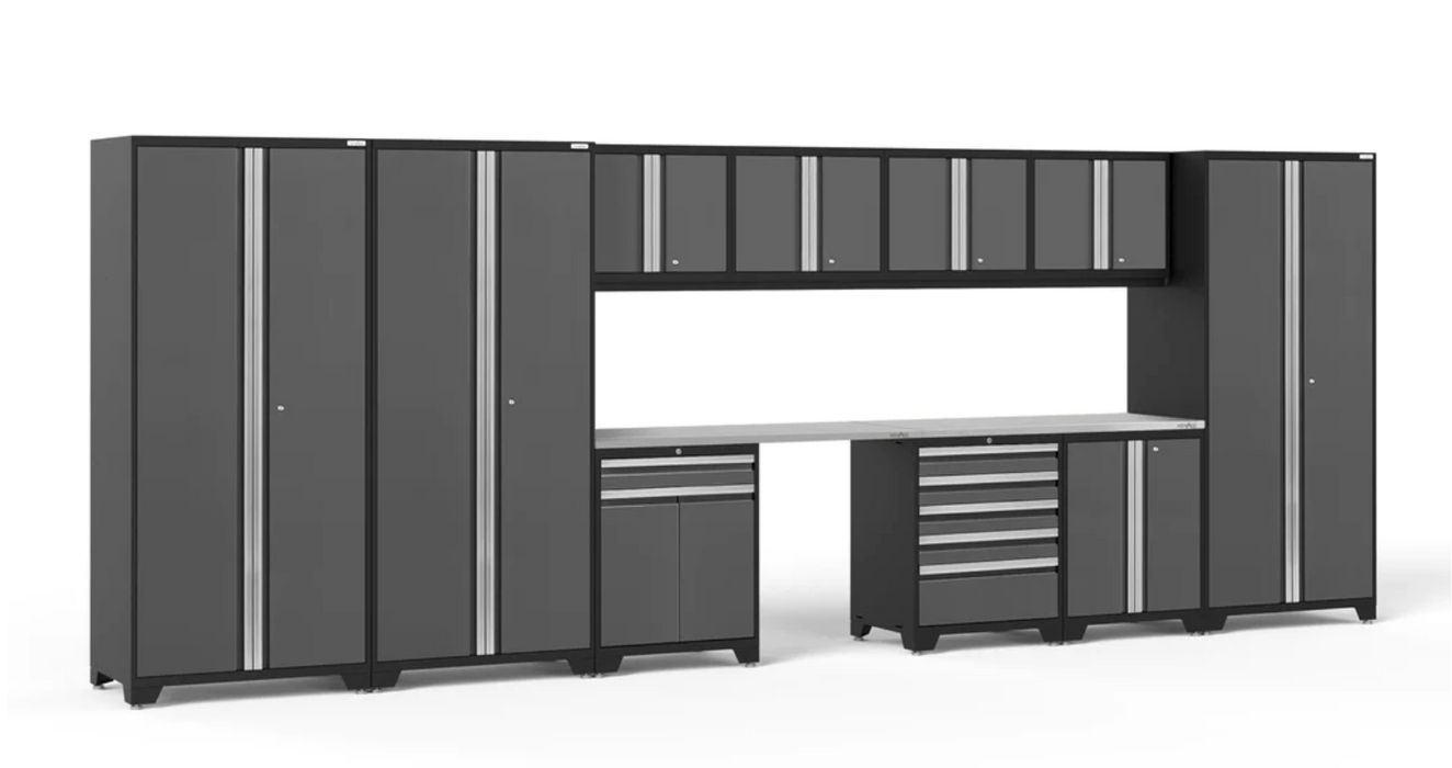 Pro Series 12 Piece Cabinet Set outdoor funiture New Age Pro Series 12 Piece Cabinet Set - Grey Stainless Steel