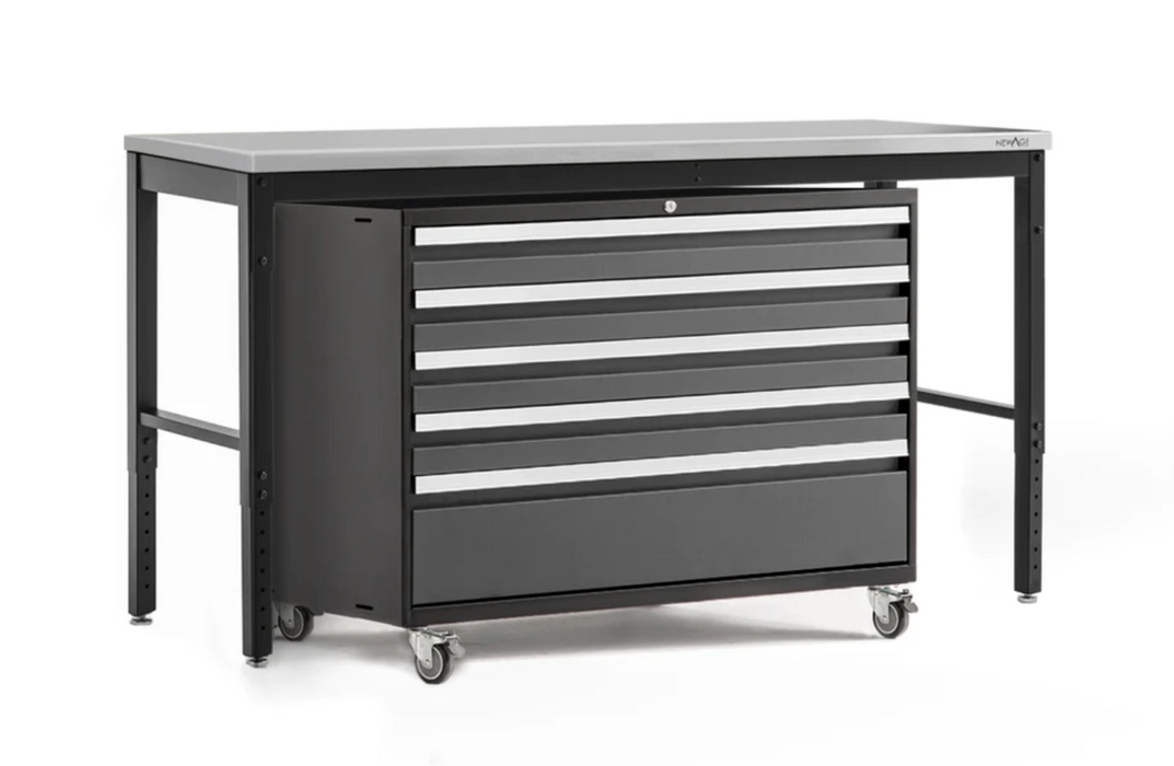 Pro Series 2 Piece Cabinet Workbench Set outdoor funiture New Age Pro Series 2 Piece Cabinet Workbench Set - Grey Stainless steel