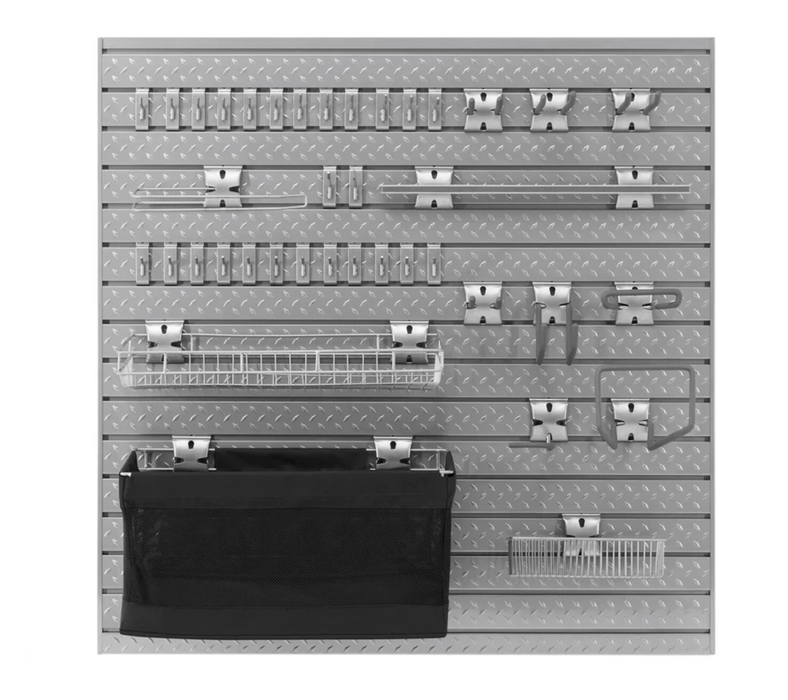 Pro Series 16 sq. ft. Steel Slatwall with 40-Piece Accessory Kit outdoor funiture New Age