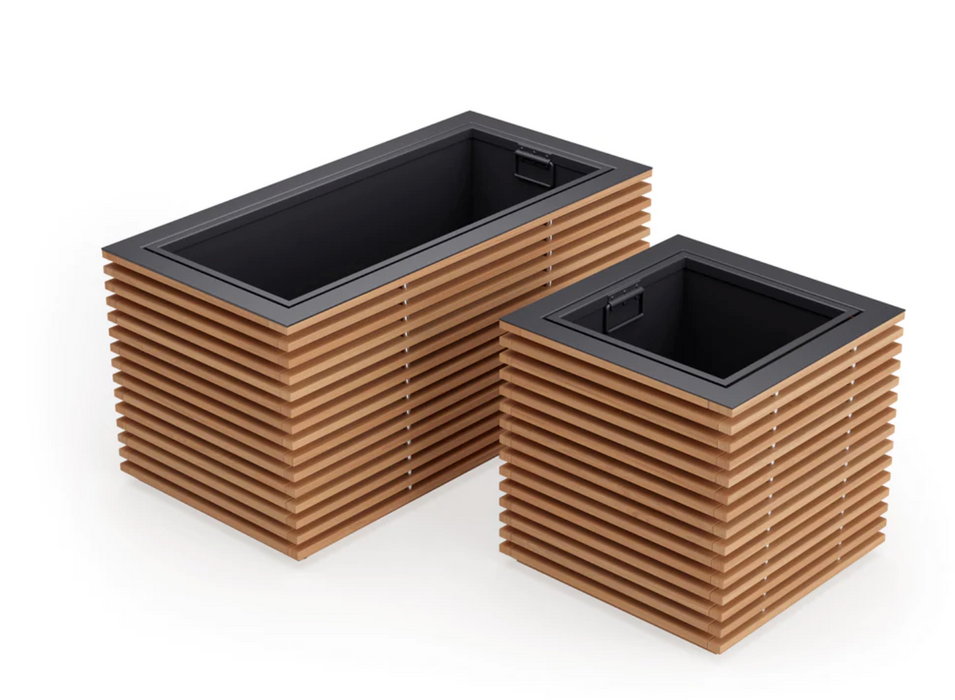 Monterey Square Planter & Rectangular Planter Boxes (Set of 2) outdoor funiture New Age Aluminum