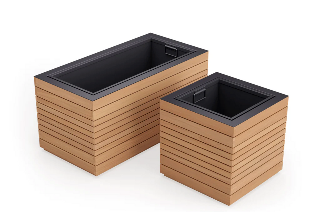 Rhodes Square Planter & Rectangular Planter (Set of 2) outdoor funiture New Age Aluminum