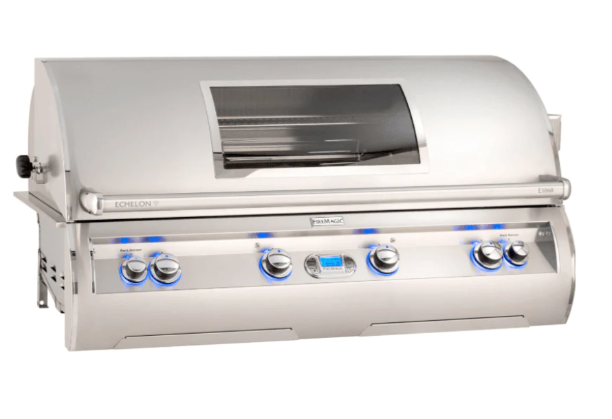 Fire Magic Echelon Diamond E1060i 48-Inch 4-Burner Built-In Natural Gas Grill with Digital Thermometer, Rear Burner and Magic View Window BBQ GRILL CG Products