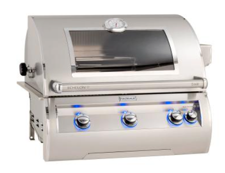 Fire Magic Echelon Diamond E660i 30-Inch 3-Burner Built-In Natural Gas Grill with Analog Thermometer, Rear Burner and Magic View Window BBQ GRILL CG Products