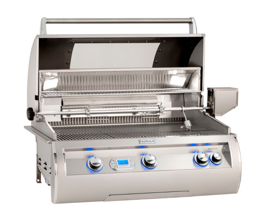 Fire Magic Echelon Diamond E790i 36-Inch 3-Burner Built-In Natural Gas Grill with Digital Thermometer, Rear Burner, Infrared Burner and Magic View Window BBQ GRILL CG Products   