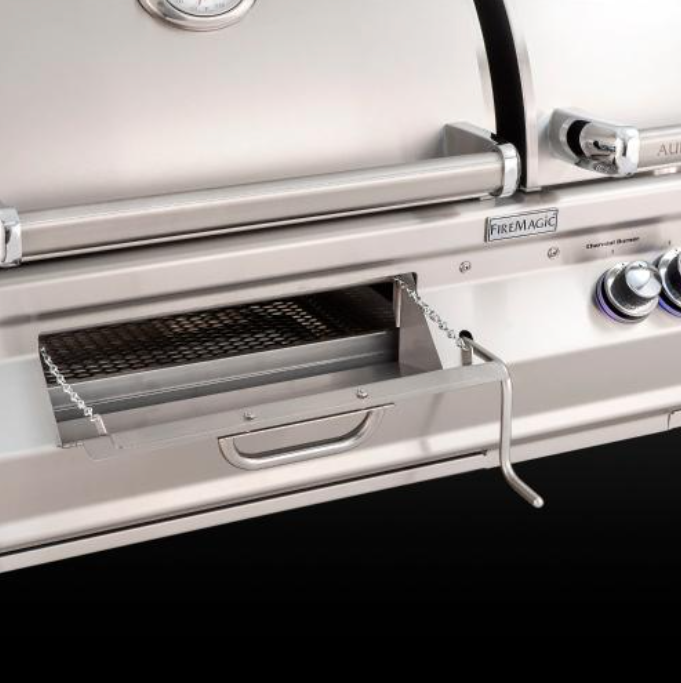 Fire Magic Aurora A830i 48-Inch Built-In Natural Gas & Charcoal Combo Grill with Rear Burner and Infrared Burner BBQ GRILL CG Products   