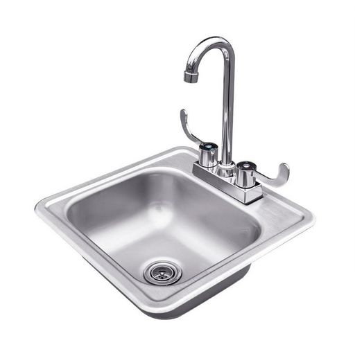 RCS STAINLESS SINK, 15"x15" BBQ GRILL CG Products   