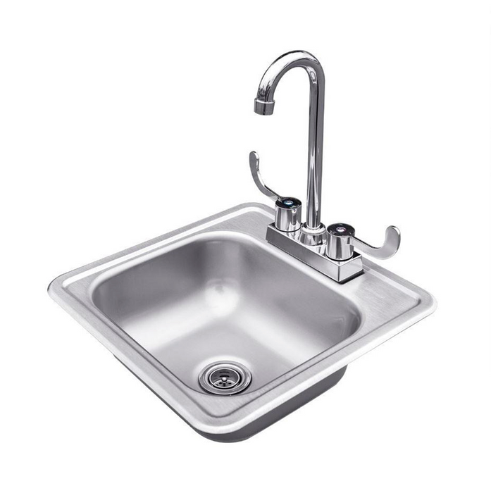 RCS STAINLESS SINK, 15"x15" BBQ GRILL CG Products