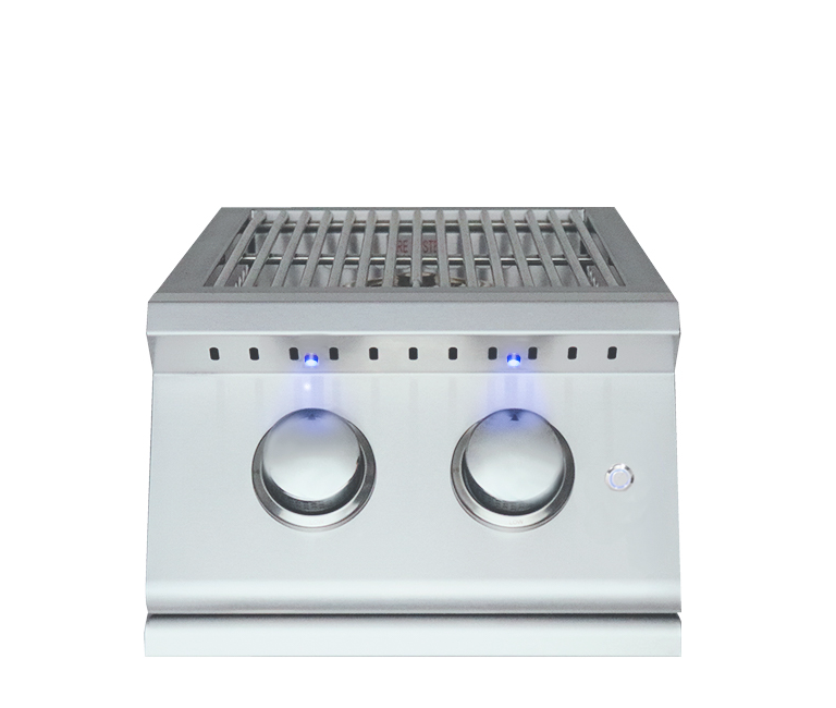 The Premier Series Double Side Burner with LED Lights BBQ GRILL CG Products   