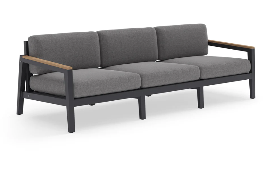 Rhodes 3 Seater Sofa Outdoor Sofas New Age Cast Slate Aluminum