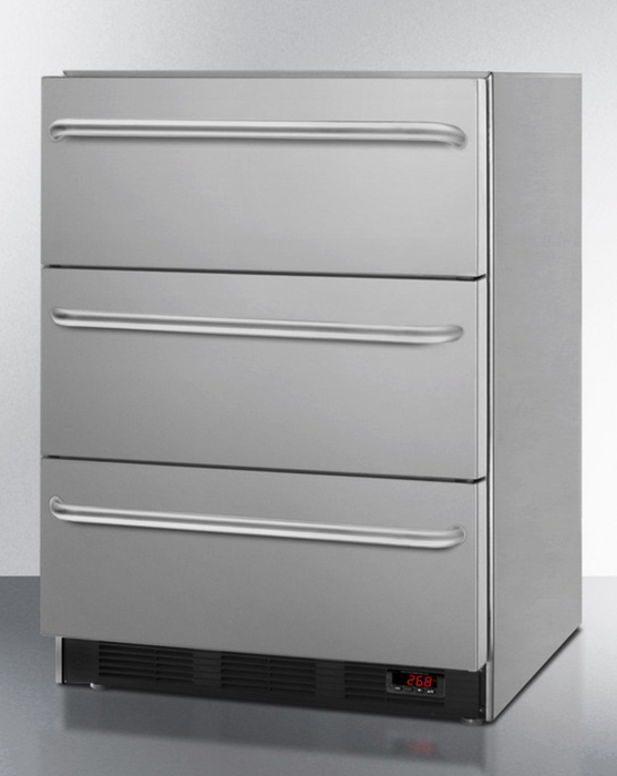 Summit 24" Wide 3-Drawer All-Freezer, ADA Compliant Refrigerators Summit Appliance   