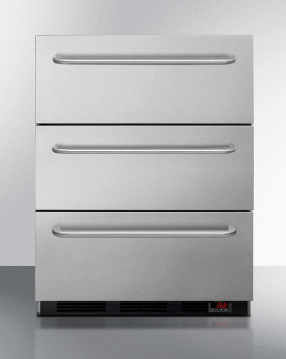 Summit 24" Wide 3-Drawer All-Freezer, ADA Compliant Refrigerators Summit Appliance