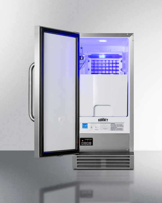 Summit Built-In Outdoor 50 lb. Clear Icemaker Refrigerators Summit Appliance