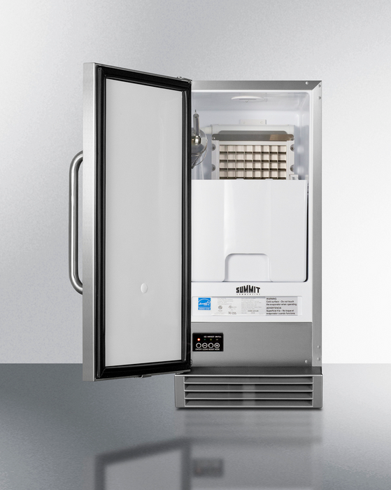 Summit Built-In Outdoor 50 lb. Clear Icemaker Refrigerators Summit Appliance