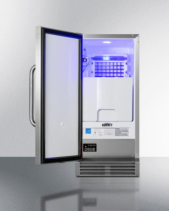 Summit Built-In Outdoor 50 lb. Clear Icemaker, ADA Compliant Refrigerators Summit Appliance