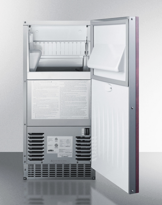 Summit 62 lb. Clear Outdoor/Indoor Icemaker (Panel Not Included) Refrigerators Summit Appliance