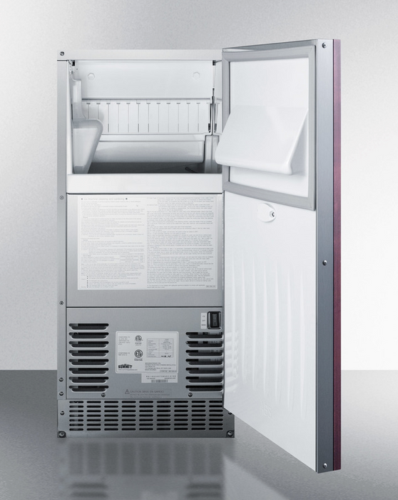Summit 62 lb. Clear Outdoor Icemaker (Panel Not Included) Refrigerators Summit Appliance