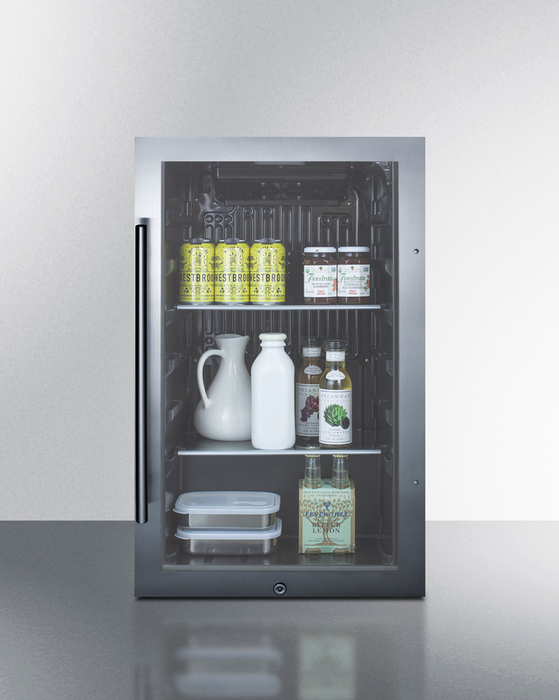 Summit Shallow Depth Indoor/Outdoor Beverage Cooler Refrigerator Accessories Summit Appliance