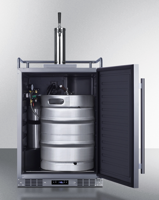 Summit 24" Wide Built-In Outdoor Beer Kegerator Refrigerator Accessories Summit Appliance
