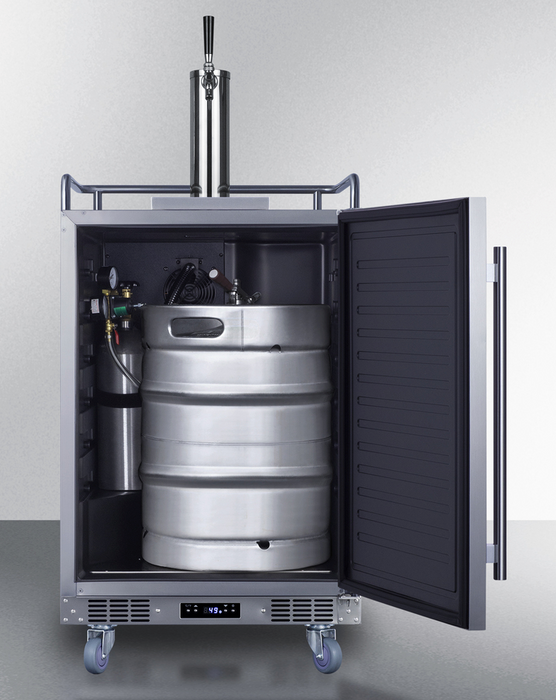 Summit 24" Wide Built-In Outdoor Beer Kegerator Refrigerator Accessories Summit Appliance