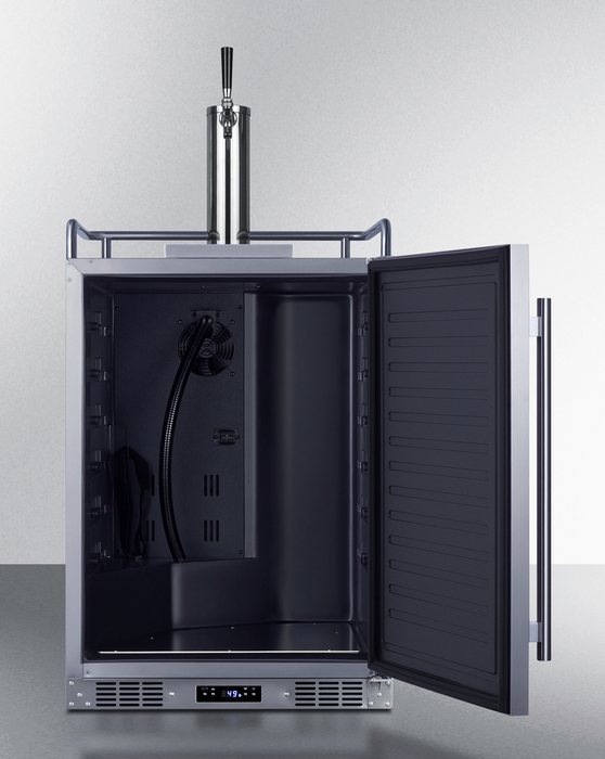 Summit 24" Wide Built-In Outdoor Beer Kegerator Refrigerator Accessories Summit Appliance
