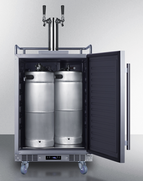 Summit 24" Wide Built-In Outdoor Beer Kegerator Refrigerator Accessories Summit Appliance