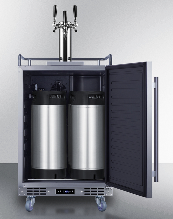 Summit 24" Wide Built-In Outdoor Beer Kegerator Refrigerator Accessories Summit Appliance