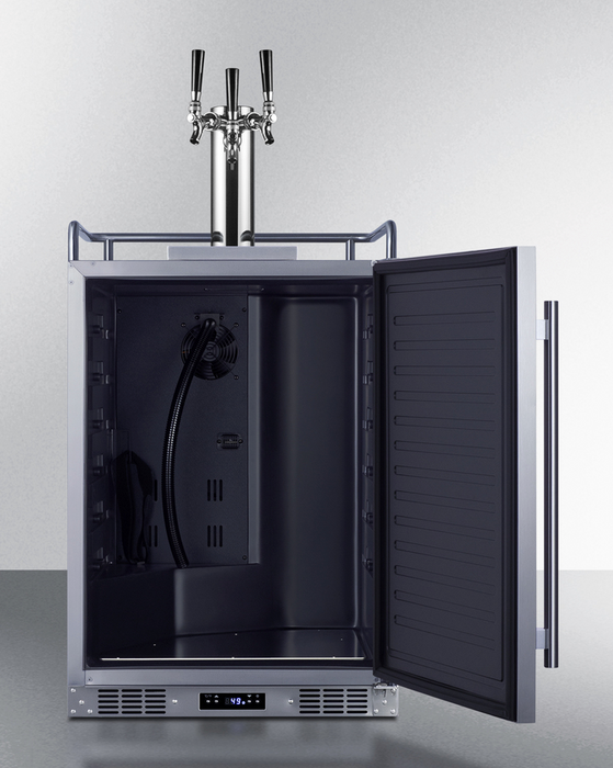 Summit 24" Wide Built-In Outdoor Beer Kegerator Refrigerator Accessories Summit Appliance