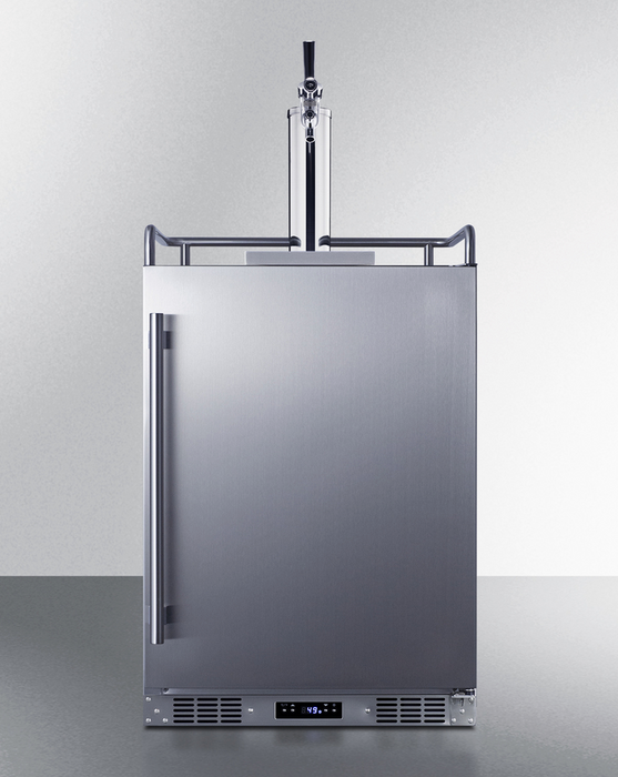 Summit 24" Wide Built-In Outdoor Commercial Beer Kegerator Refrigerator Accessories Summit Appliance