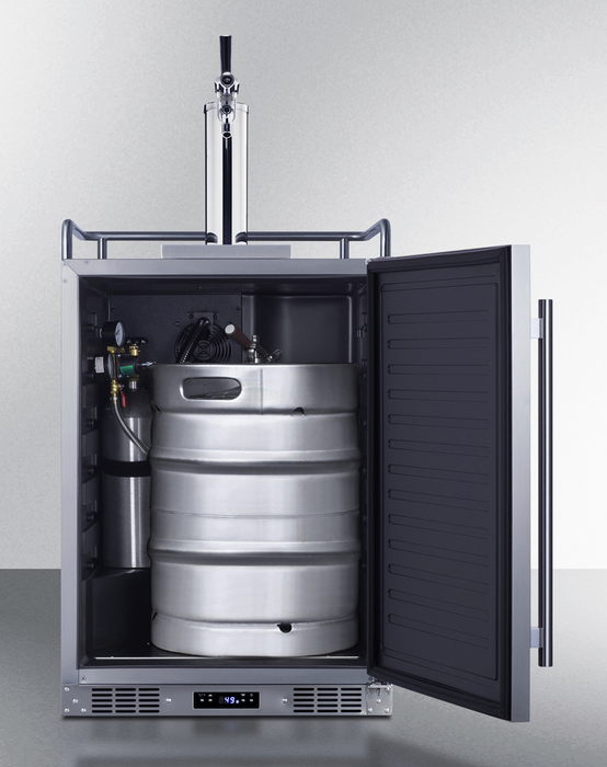 Summit 24" Wide Built-In Outdoor Commercial Beer Kegerator Refrigerator Accessories Summit Appliance