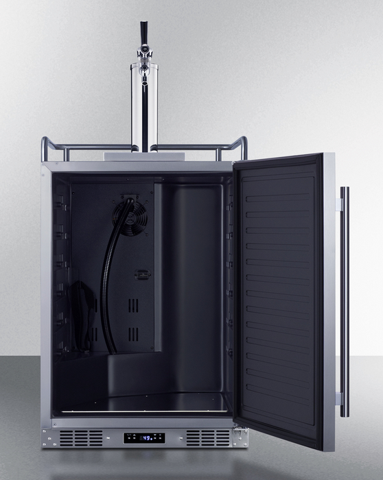 Summit 24" Wide Built-In Outdoor Commercial Beer Kegerator Refrigerator Accessories Summit Appliance