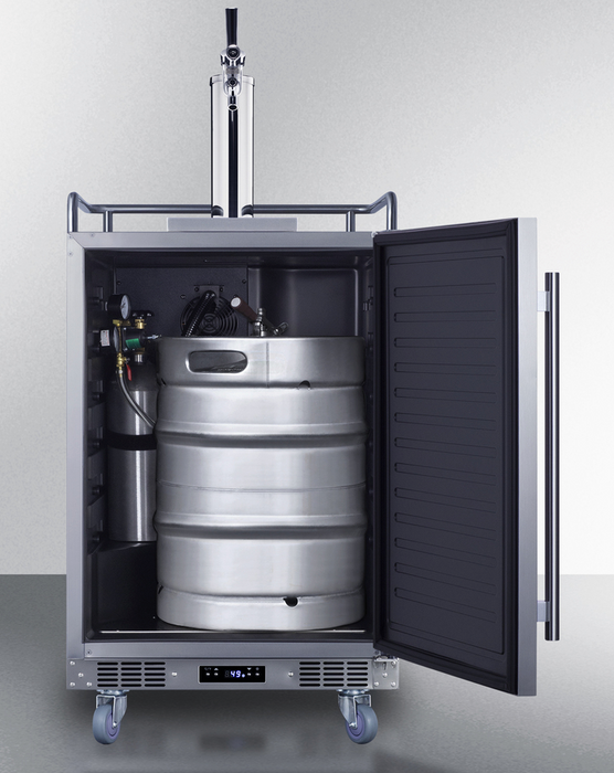 Summit 24" Wide Built-In Outdoor Commercial Beer Kegerator Refrigerator Accessories Summit Appliance