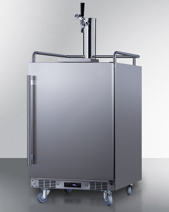 Summit 24" Wide Built-In Outdoor Commercial Beer Kegerator Refrigerator Accessories Summit Appliance