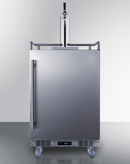 Summit 24" Wide Built-In Outdoor Commercial Beer Kegerator Refrigerator Accessories Summit Appliance