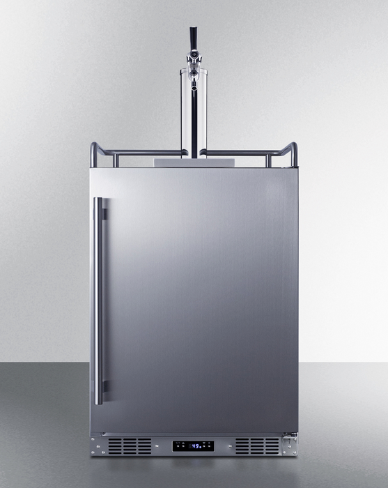 Summit 24" Wide Built-In Outdoor Commercial Beer Kegerator Refrigerator Accessories Summit Appliance
