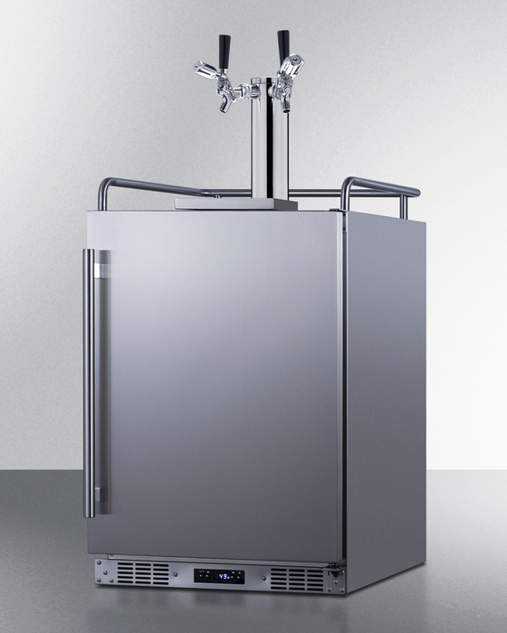 Summit 24" Wide Built-In Outdoor Commercial Beer Kegerator Refrigerator Accessories Summit Appliance