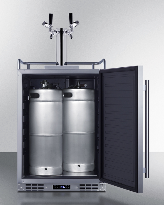 Summit 24" Wide Built-In Outdoor Commercial Beer Kegerator Refrigerator Accessories Summit Appliance