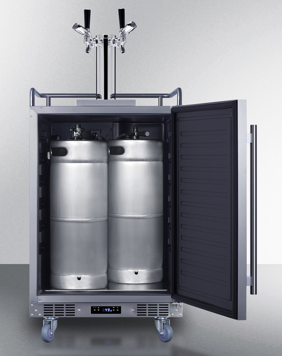 Summit 24" Wide Built-In Outdoor Commercial Beer Kegerator Refrigerator Accessories Summit Appliance