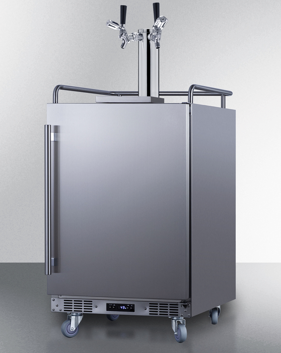 Summit 24" Wide Built-In Outdoor Commercial Beer Kegerator Refrigerator Accessories Summit Appliance