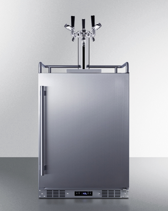 Summit 24" Wide Built-In Outdoor Commercial Beer Kegerator Refrigerator Accessories Summit Appliance