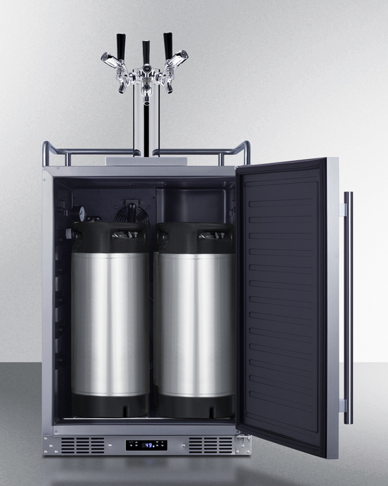 Summit 24" Wide Built-In Outdoor Commercial Beer Kegerator Refrigerator Accessories Summit Appliance
