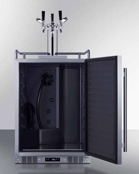 Summit 24" Wide Built-In Outdoor Commercial Beer Kegerator Refrigerator Accessories Summit Appliance