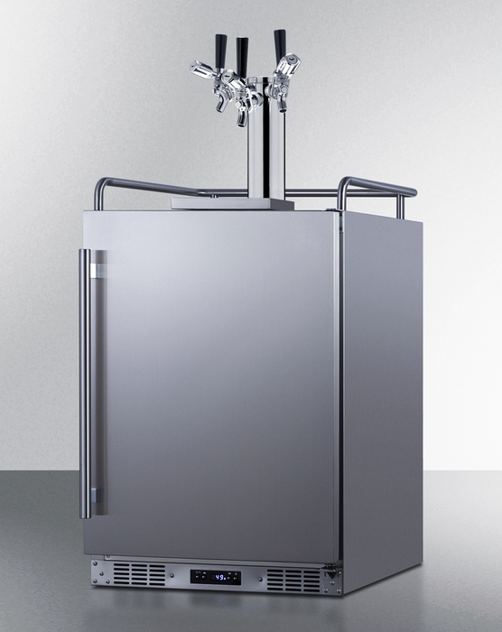 Summit 24" Wide Built-In Outdoor Commercial Beer Kegerator Refrigerator Accessories Summit Appliance